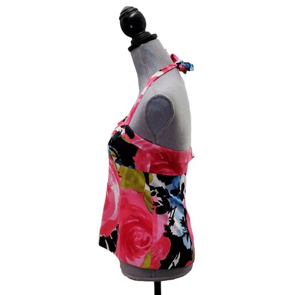 Trina Turk Floral Sweetheart Halter Top | EUC | 4 | Pink Blue Black Whit… - Picture 5 of 14